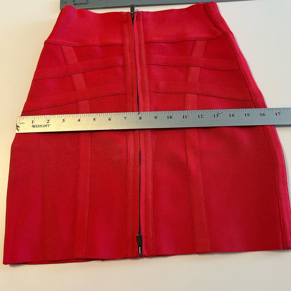 HERVÉ LÉGER Poppy Bandage Mini Pencil Skirt, Heavy Stretchy fabric, Sz Med - Picture 12 of 14
